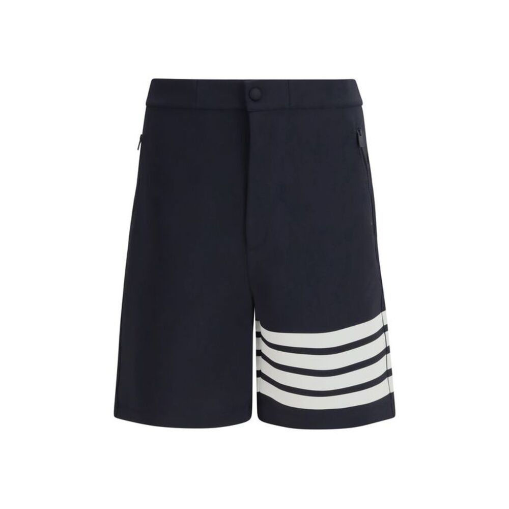Thom Browne Blue Viscose Bermuda Men's Shorts